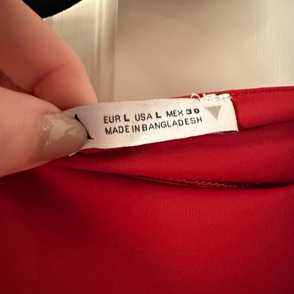 Zara Polyamide Red Dress - Picture 2 of 5